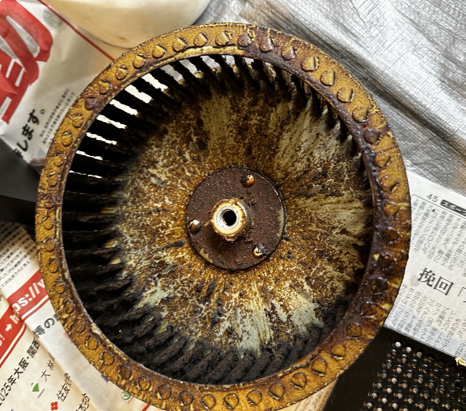 レンジフードファンの施工前
