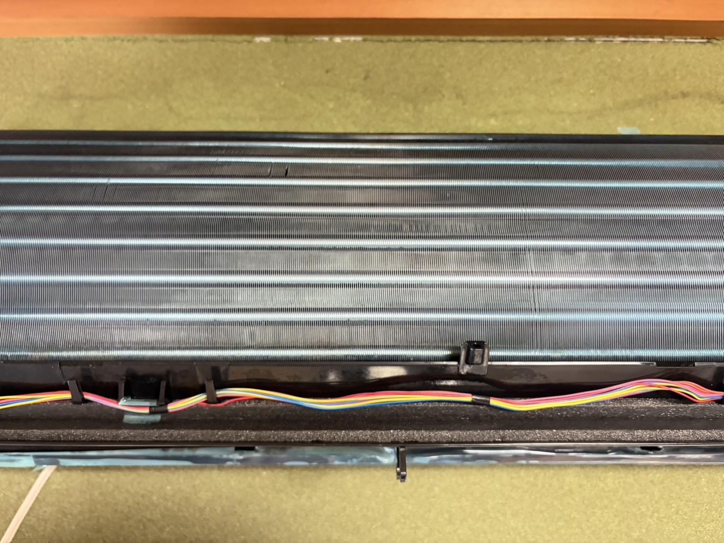 洗浄後の熱交換器(東芝 RAS-C225RT)